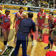 Hypo Niederoesterreich vs Aalborg DH. Bild zeigt Alina Marin, Tanja Logvin, Tetyana Shynkarenko, Trainer Ryan Zinglersen, Gabriela Rotis Nagy, Simona Spiridon, Daniela Piedade und Manager Gunnar Prokop (Hypo NOE). Foto: GEPA pictures/ Walter Luger